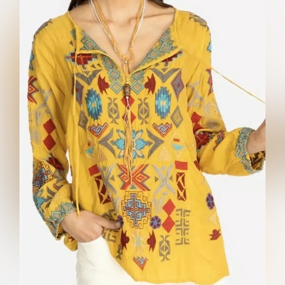 Johnny Was Tops - Johnny Was Biya Ziggy cupra blouse